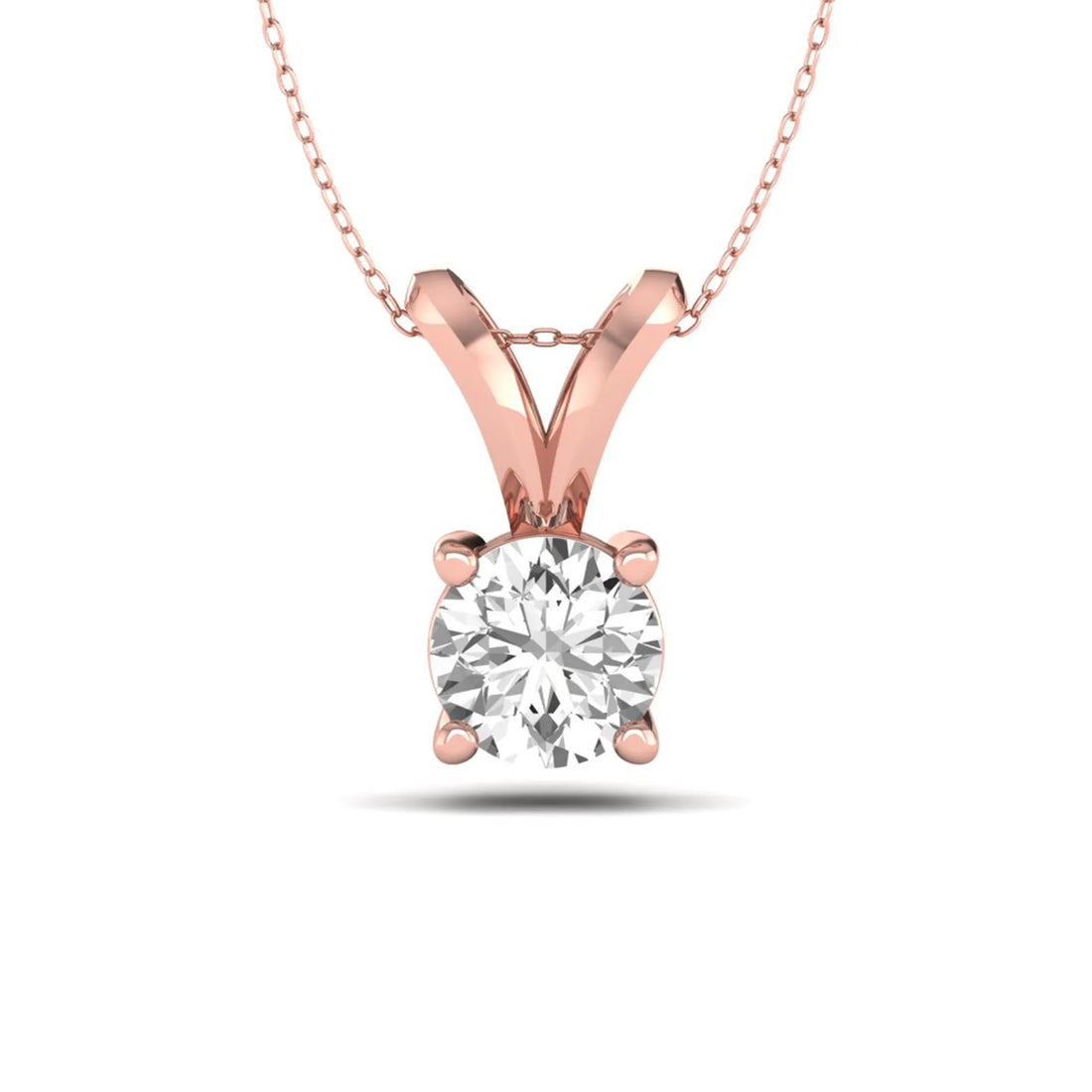 OctaPearl Classic Round Solitaire Pendant Necklace for Women