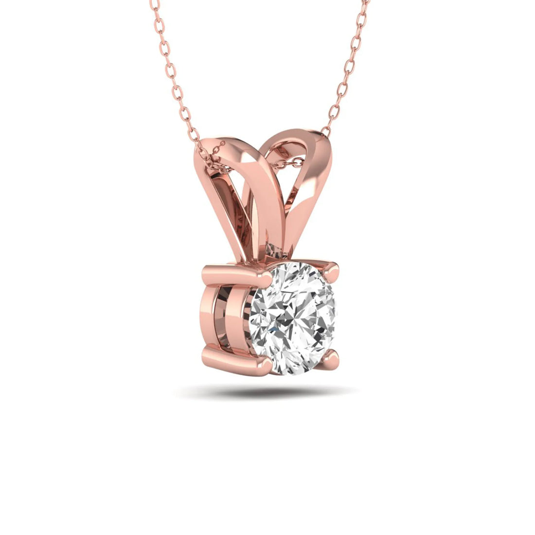 OctaPearl Classic Round Solitaire Pendant Necklace for Women