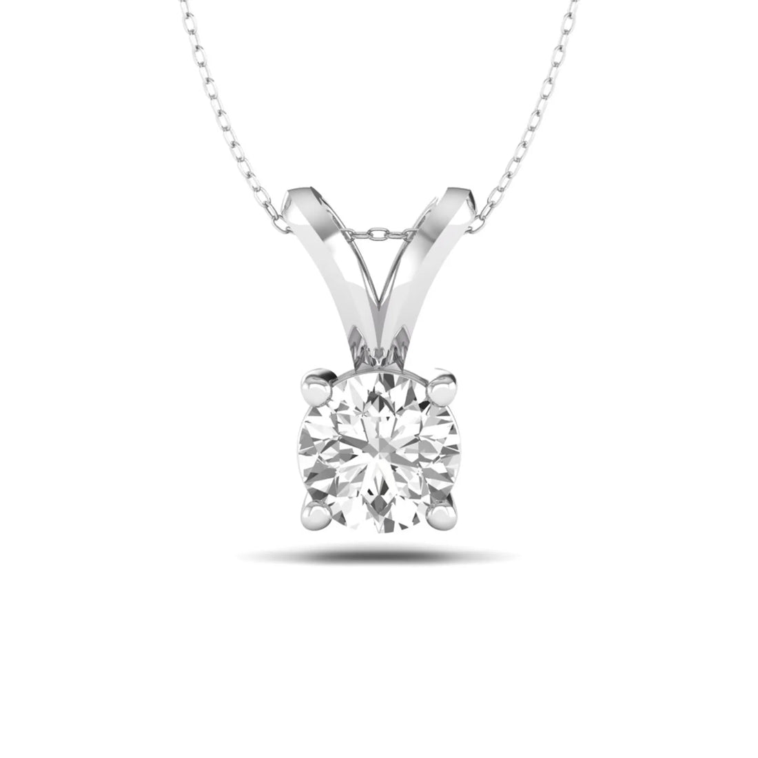 OctaPearl Classic Round Solitaire Pendant Necklace for Women
