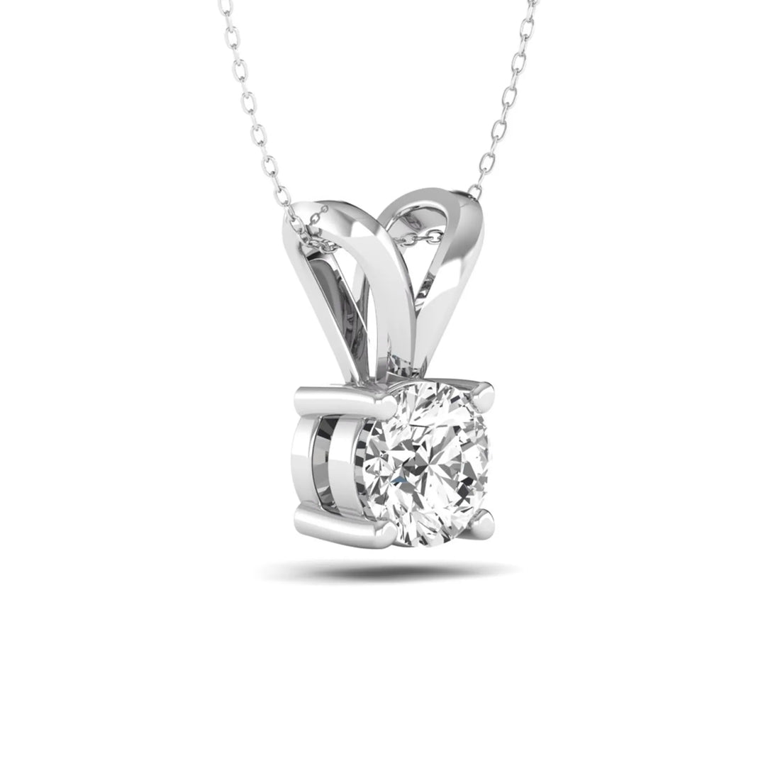 OctaPearl Classic Round Solitaire Pendant Necklace for Women
