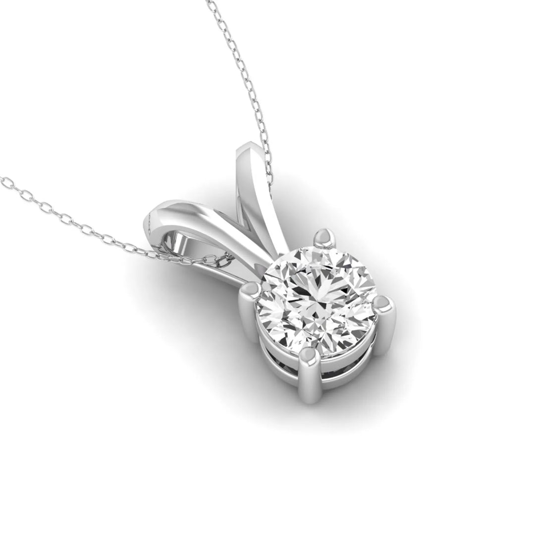 OctaPearl Classic Round Solitaire Pendant Necklace for Women