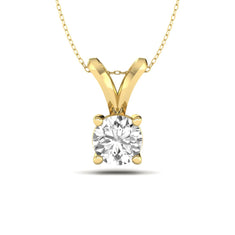 OctaPearl Classic Round Solitaire Pendant Necklace for Women