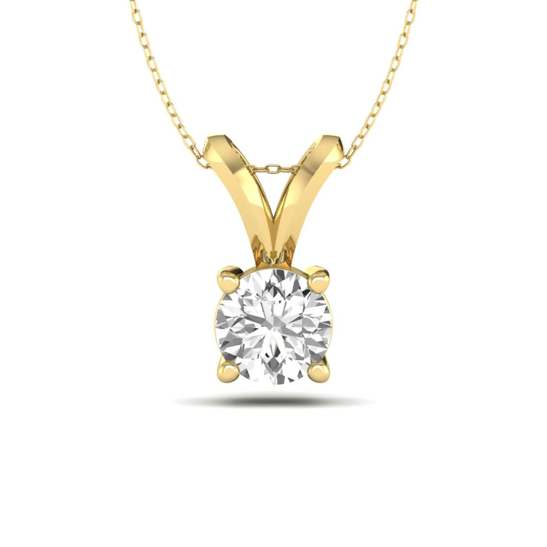 OctaPearl Classic Round Solitaire Pendant Necklace for Women