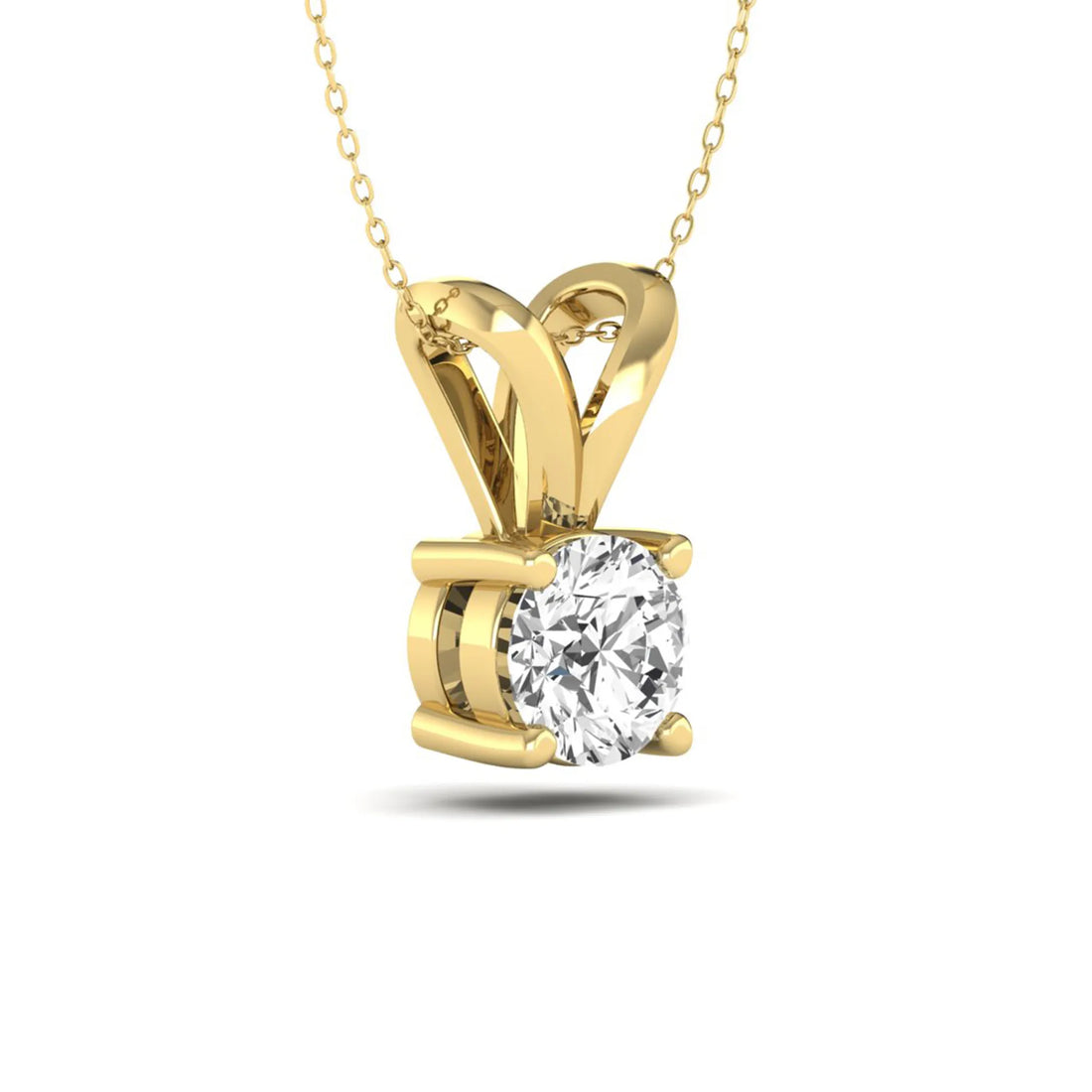 OctaPearl Classic Round Solitaire Pendant Necklace for Women