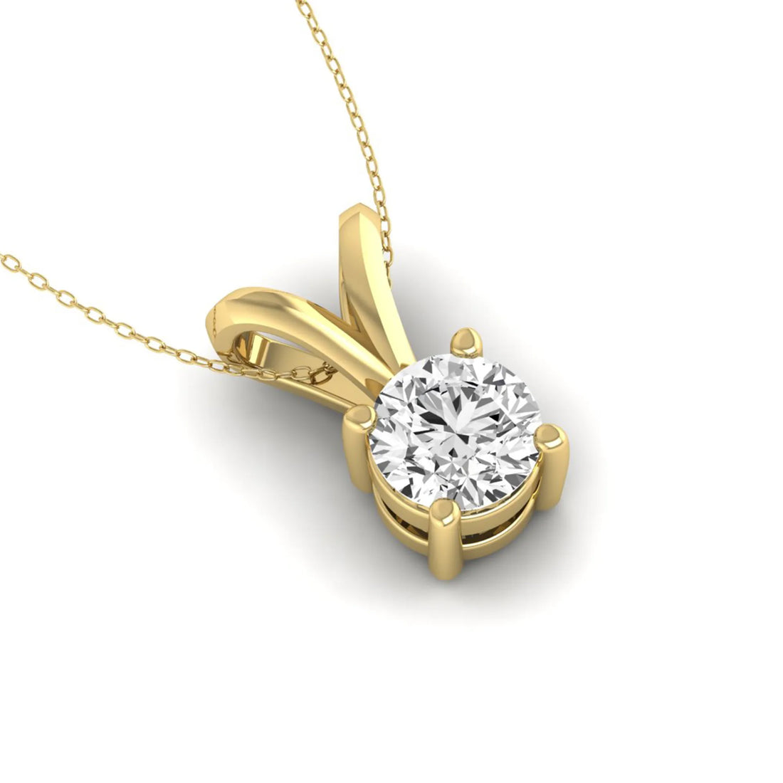 OctaPearl Classic Round Solitaire Pendant Necklace for Women