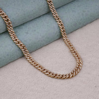 Cuban Link Moissanite Necklace With Pavé Clasp | OctaPearl