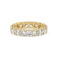 OctaPearl Cushion Cut Lab Grown Diamond Full Eternity Wedding Band