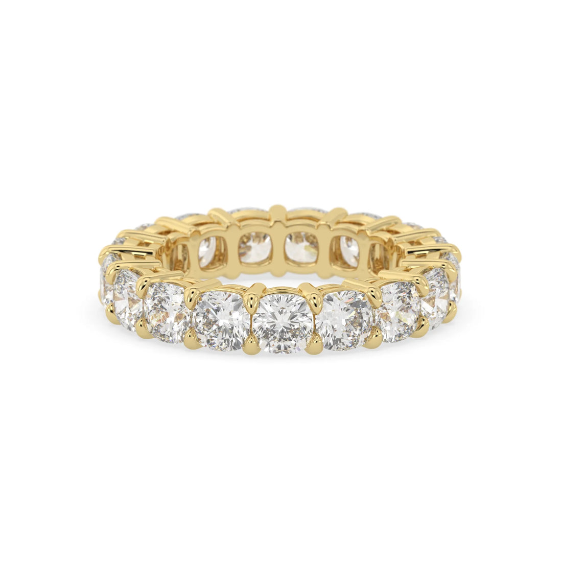 OctaPearl Cushion Cut Lab Grown Diamond Full Eternity Wedding Band