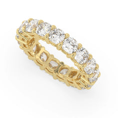OctaPearl Cushion Cut Lab Grown Diamond Full Eternity Wedding Band - alternate view