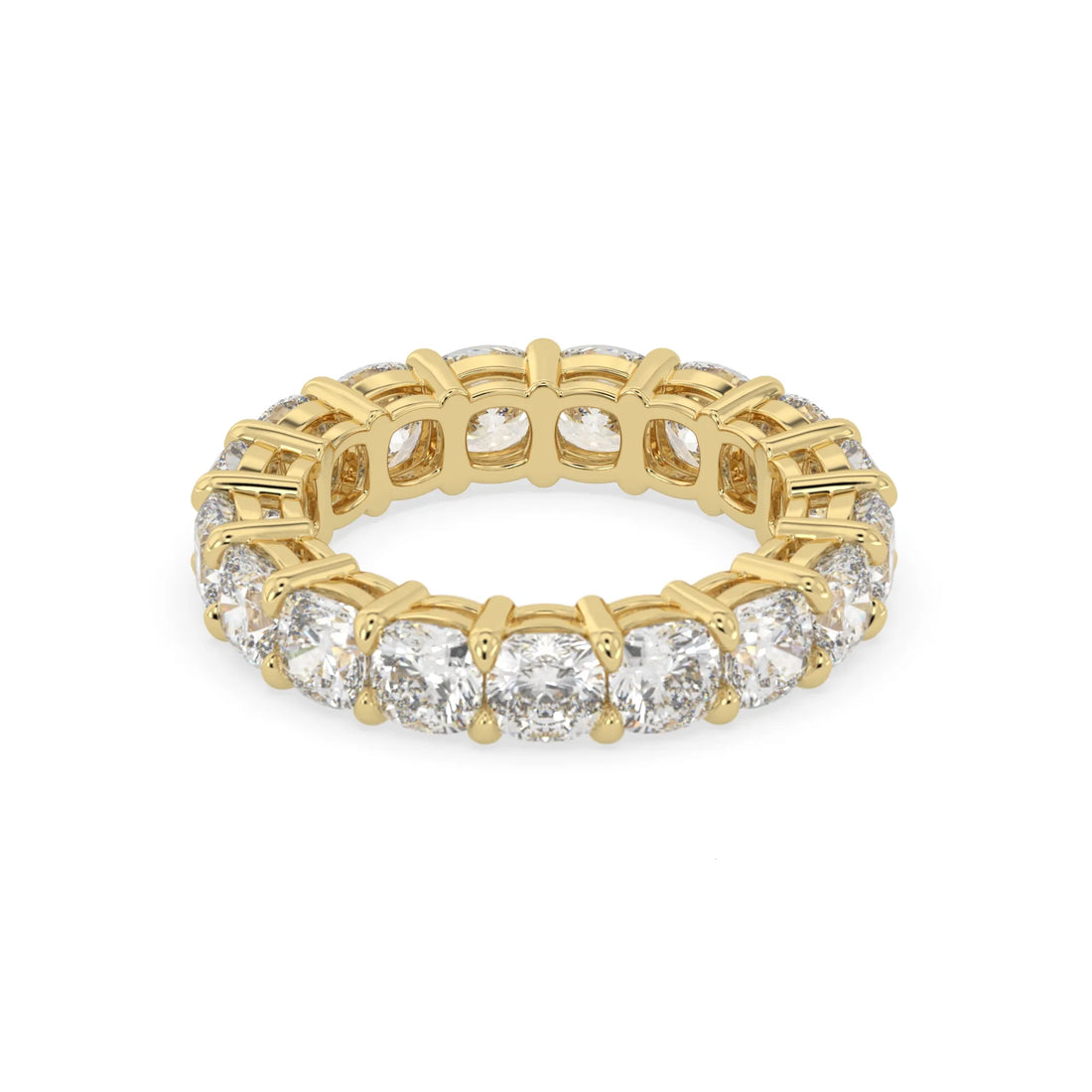 OctaPearl Cushion Cut Lab Grown Diamond Full Eternity Wedding Band