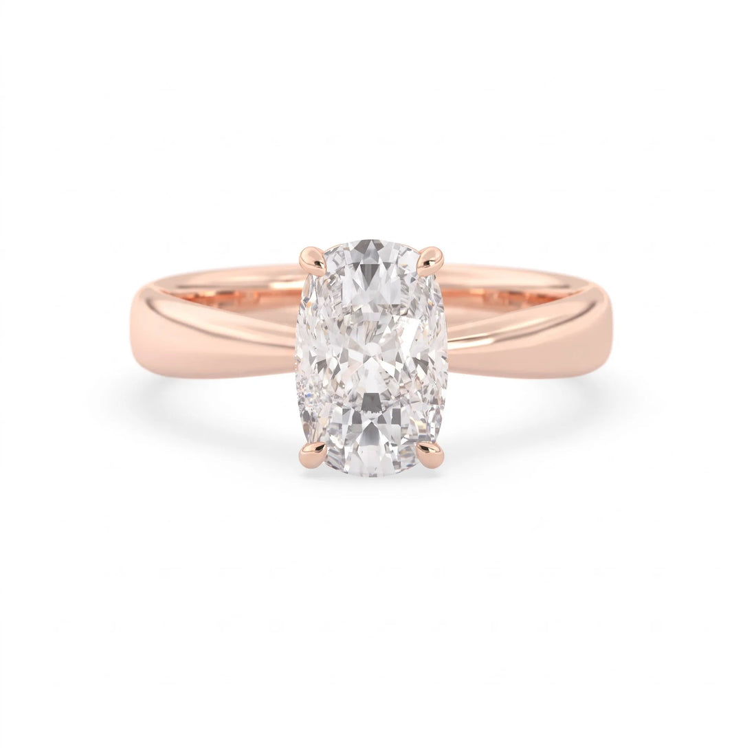 OctaPearl 4.50 ct Cushion Cut Lab Grown Diamond Solitaire Engagement Ring