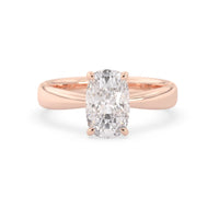 OctaPearl 4.50 ct Cushion Cut Lab Grown Diamond Solitaire Engagement Ring