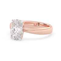 OctaPearl 4.50 ct Cushion Cut Lab Grown Diamond Solitaire Engagement Ring