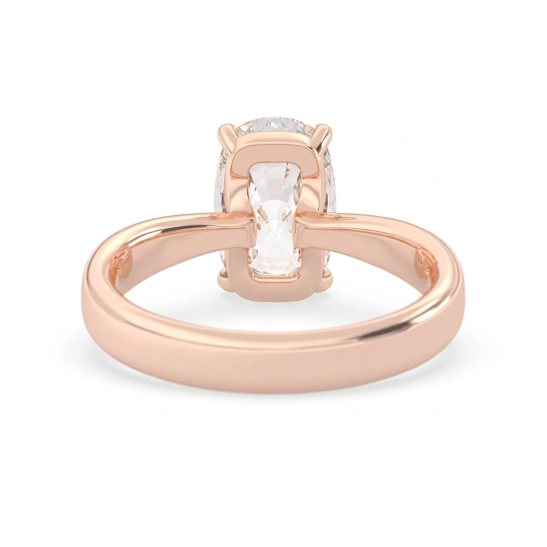 OctaPearl 4.50 ct Cushion Cut Lab Grown Diamond Solitaire Engagement Ring