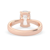 OctaPearl 4.50 ct Cushion Cut Lab Grown Diamond Solitaire Engagement Ring