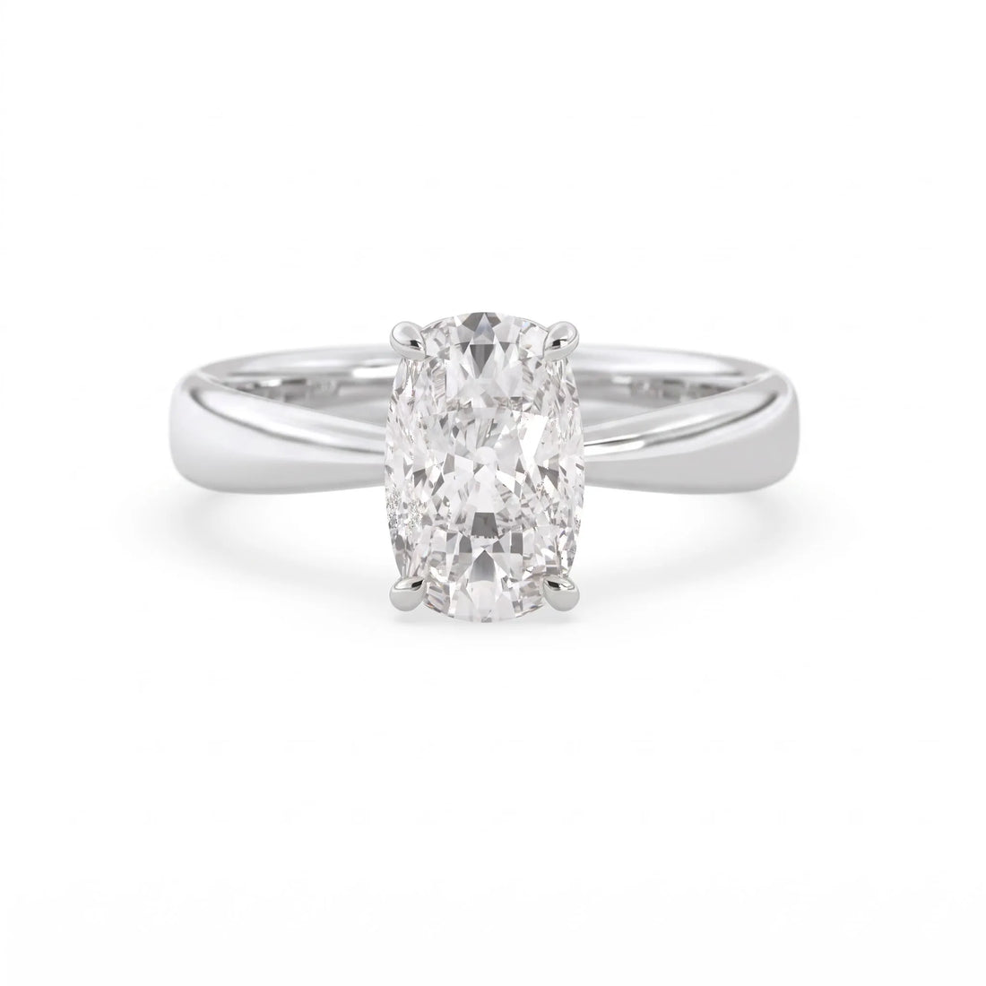 OctaPearl 4.50 ct Cushion Cut Lab Grown Diamond Solitaire Engagement Ring
