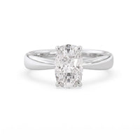 OctaPearl 4.50 ct Cushion Cut Lab Grown Diamond Solitaire Engagement Ring