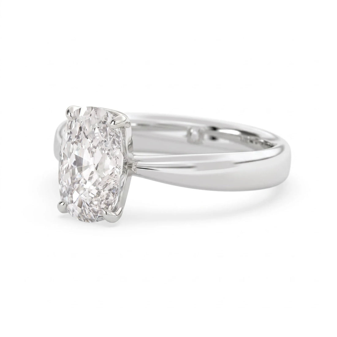 OctaPearl 4.50 ct Cushion Cut Lab Grown Diamond Solitaire Engagement Ring