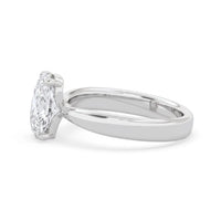 OctaPearl 4.50 ct Cushion Cut Lab Grown Diamond Solitaire Engagement Ring