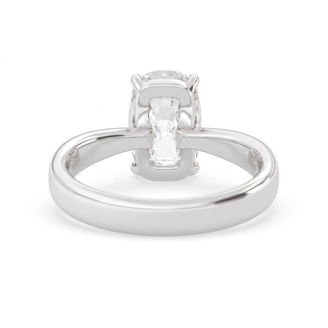 OctaPearl 4.50 ct Cushion Cut Lab Grown Diamond Solitaire Engagement Ring