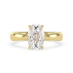 OctaPearl 4.50 ct Cushion Cut Lab Grown Diamond Solitaire Engagement Ring