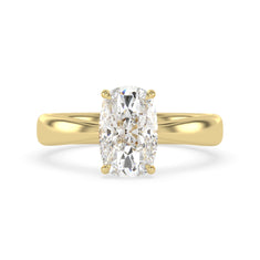 OctaPearl 4.50 ct Cushion Cut Lab Grown Diamond Solitaire Engagement Ring