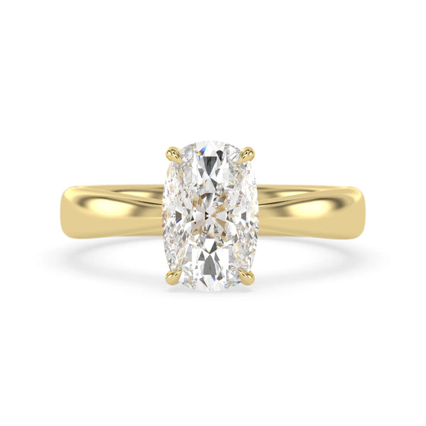 OctaPearl 4.50 ct Cushion Cut Lab Grown Diamond Solitaire Engagement Ring
