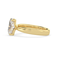 OctaPearl 4.50 ct Cushion Cut Lab Grown Diamond Solitaire Engagement Ring
