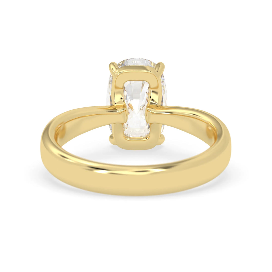 OctaPearl 4.50 ct Cushion Cut Lab Grown Diamond Solitaire Engagement Ring