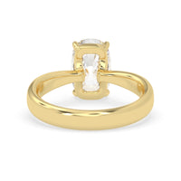 OctaPearl 4.50 ct Cushion Cut Lab Grown Diamond Solitaire Engagement Ring