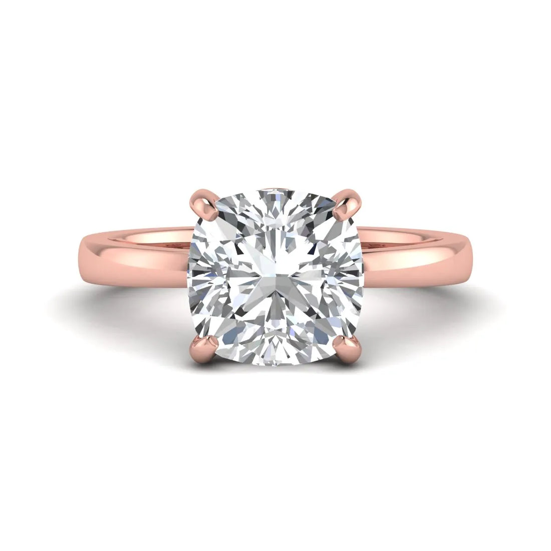 OctaPearl 3.5 ct Cushion Cut Lab Grown Diamond Solitaire Engagement Ring