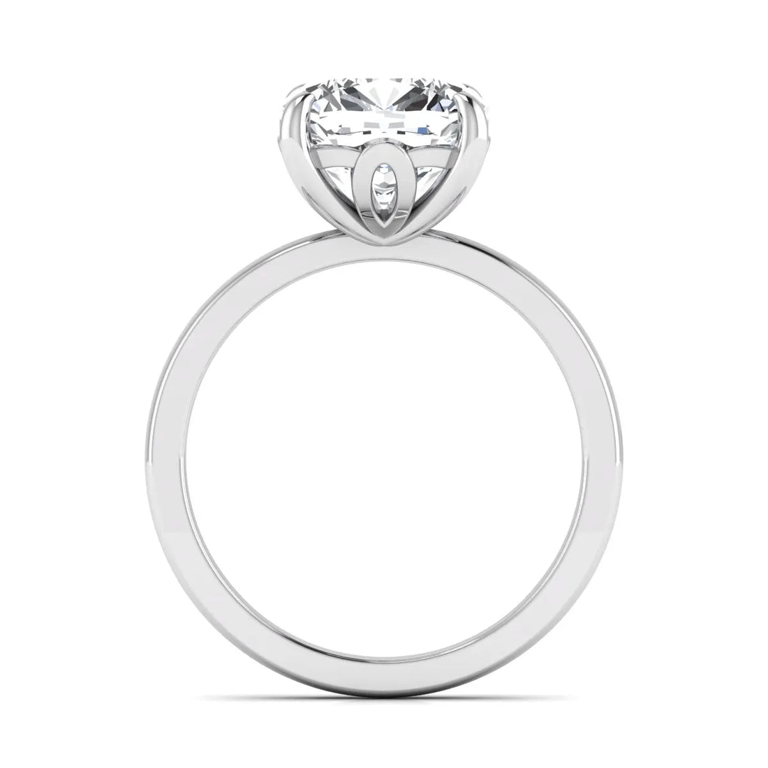 OctaPearl 3.5 ct Cushion Cut Lab Grown Diamond Solitaire Engagement Ring