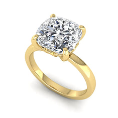 OctaPearl 3.5 ct Cushion Cut Lab Grown Diamond Solitaire Engagement Ring - alternate view