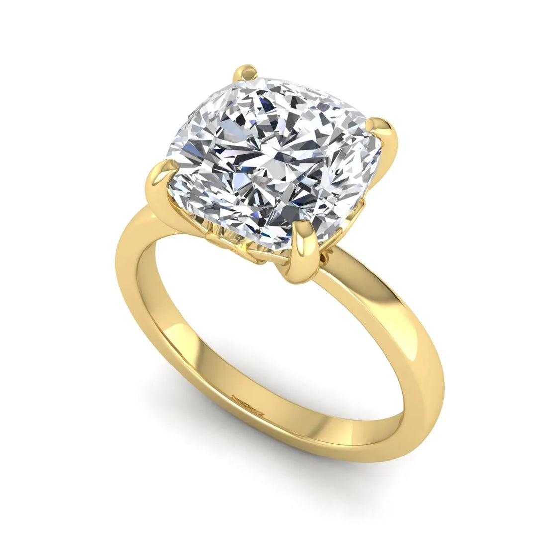 OctaPearl 3.5 ct Cushion Cut Lab Grown Diamond Solitaire Engagement Ring