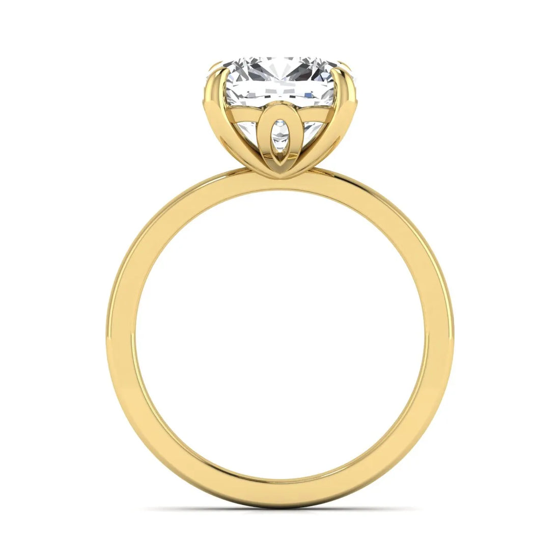 OctaPearl 3.5 ct Cushion Cut Lab Grown Diamond Solitaire Engagement Ring