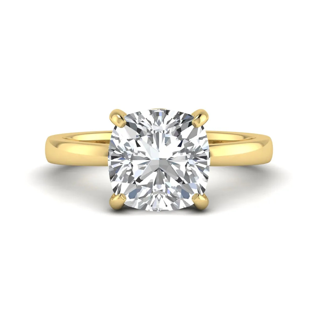 OctaPearl 3.5 ct Cushion Cut Lab Grown Diamond Solitaire Engagement Ring