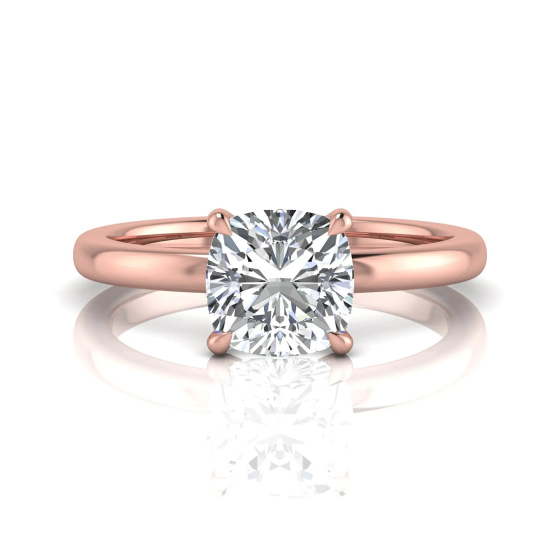 OctaPearl 1.5 ct Cushion Cut Lab Grown Diamond Solitaire Engagement Ring