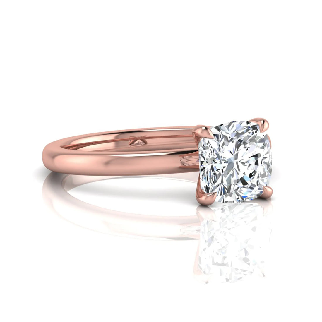 OctaPearl 1.5 ct Cushion Cut Lab Grown Diamond Solitaire Engagement Ring