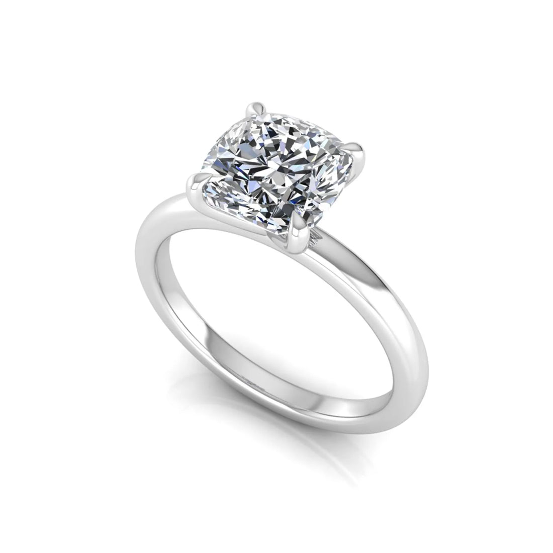 OctaPearl 1.5 ct Cushion Cut Lab Grown Diamond Solitaire Engagement Ring