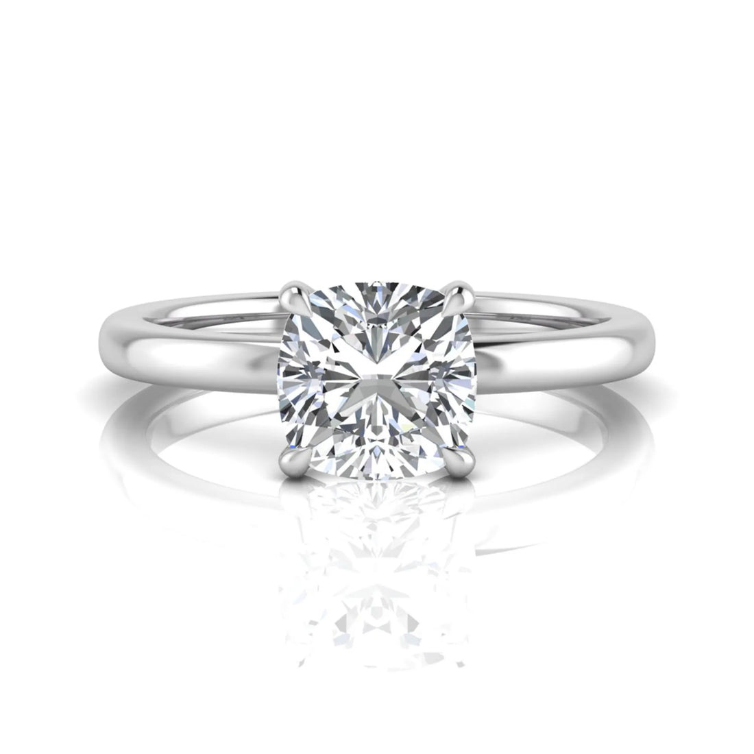 OctaPearl 1.5 ct Cushion Cut Lab Grown Diamond Solitaire Engagement Ring