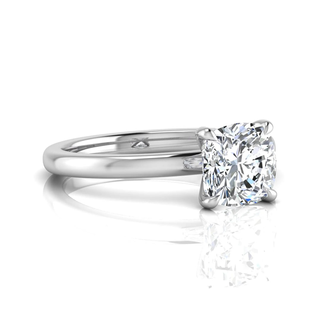 OctaPearl 1.5 ct Cushion Cut Lab Grown Diamond Solitaire Engagement Ring