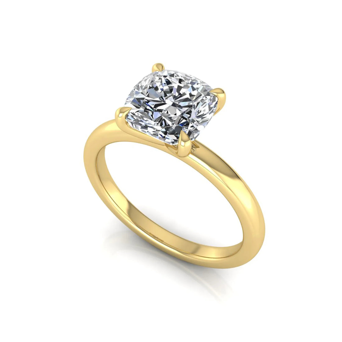 OctaPearl 1.5 ct Cushion Cut Lab Grown Diamond Solitaire Engagement Ring