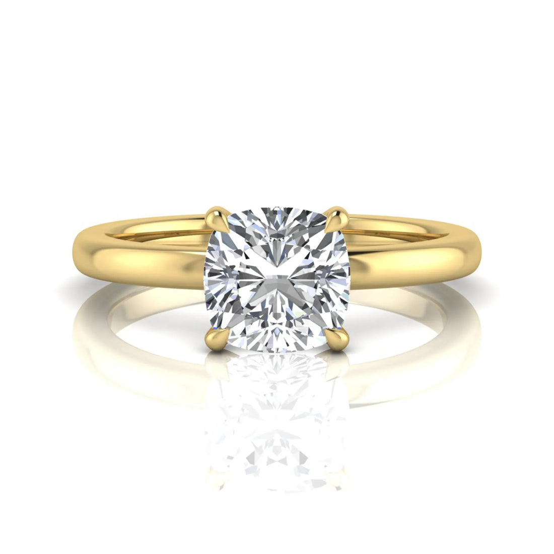 OctaPearl 1.5 ct Cushion Cut Lab Grown Diamond Solitaire Engagement Ring