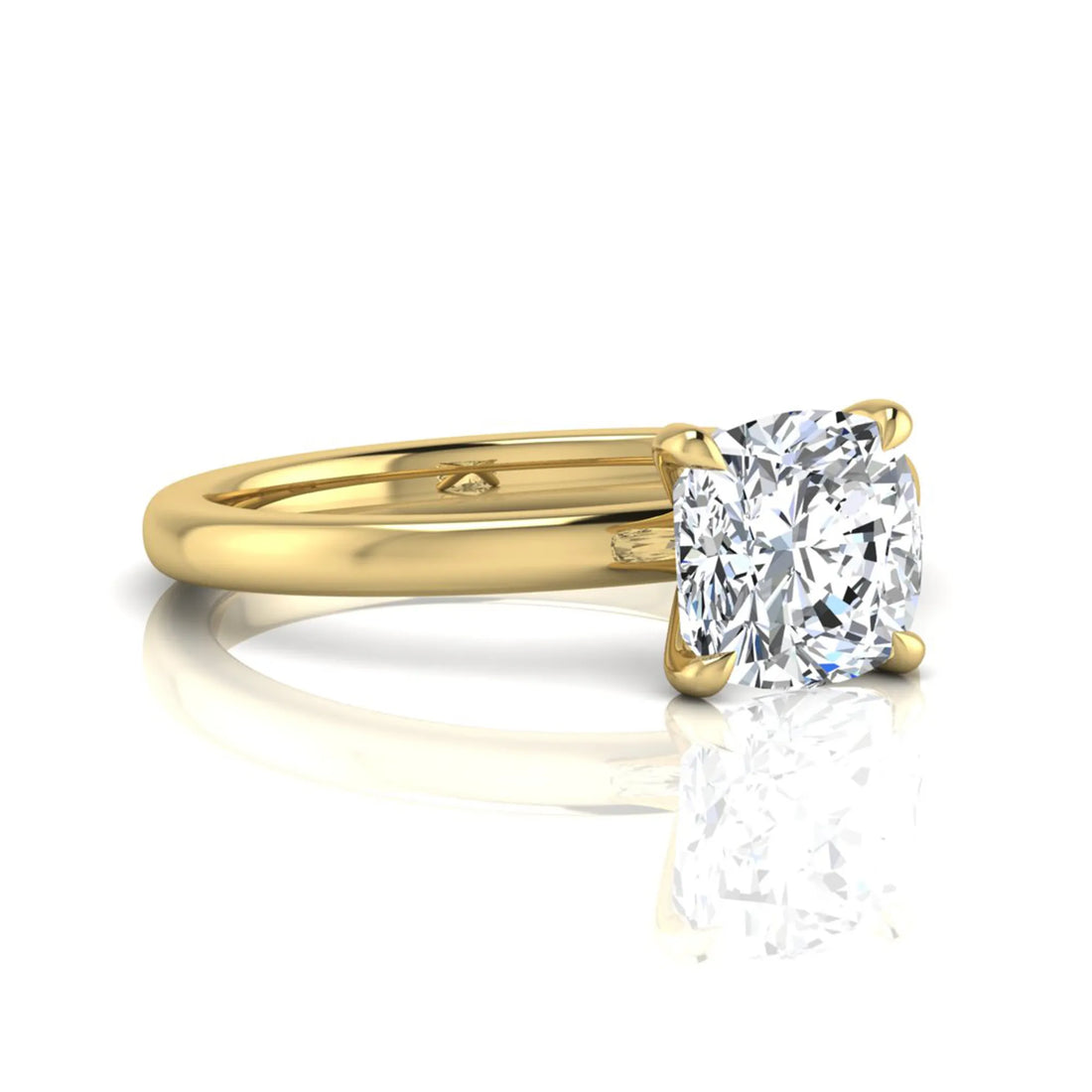 OctaPearl 1.5 ct Cushion Cut Lab Grown Diamond Solitaire Engagement Ring