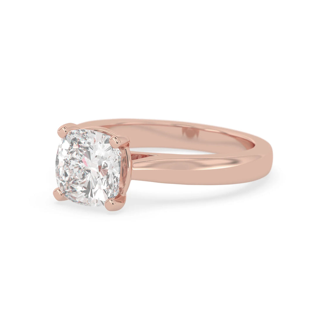 OctaPearl 2 ct Cushion Cut Lab Grown Diamond Solitaire Engagement Ring