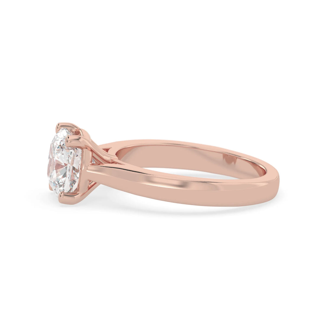 OctaPearl 2 ct Cushion Cut Lab Grown Diamond Solitaire Engagement Ring
