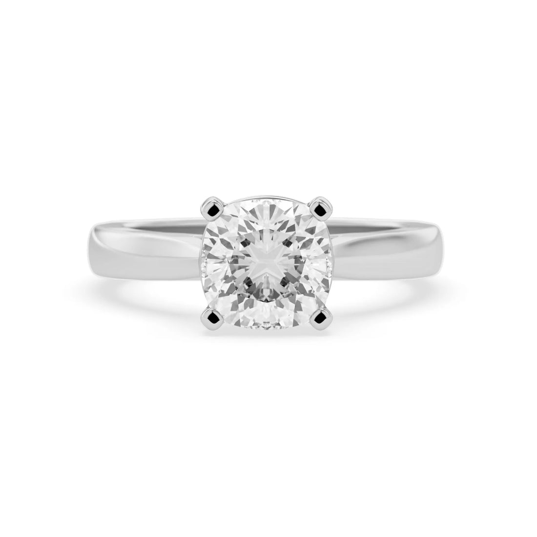 OctaPearl 2 ct Cushion Cut Lab Grown Diamond Solitaire Engagement Ring