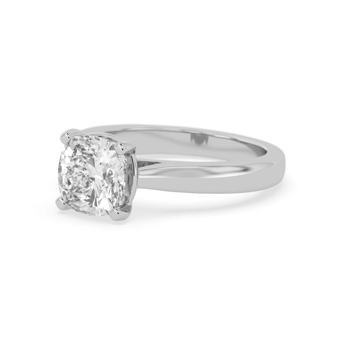 OctaPearl 2 ct Cushion Cut Lab Grown Diamond Solitaire Engagement Ring