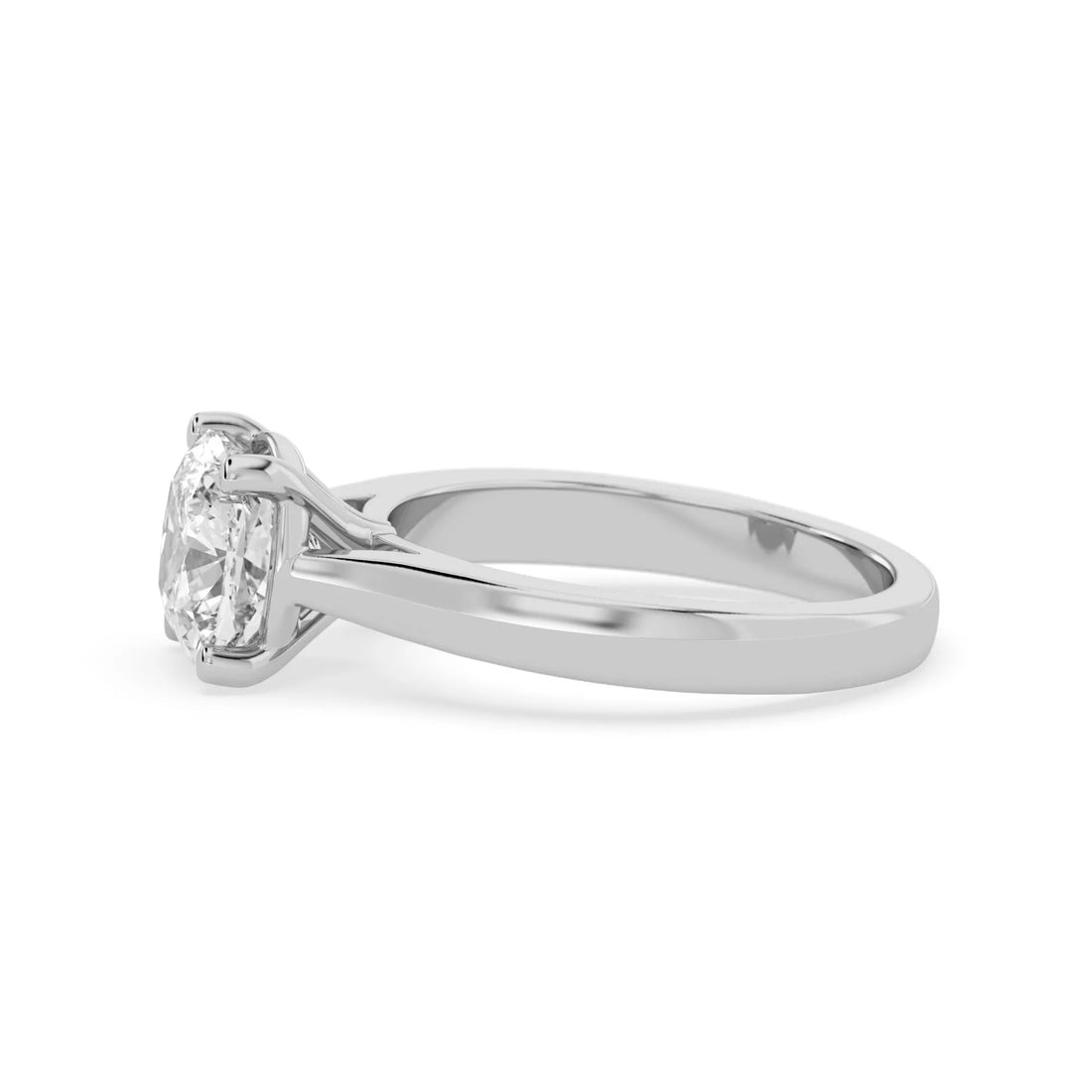 OctaPearl 2 ct Cushion Cut Lab Grown Diamond Solitaire Engagement Ring