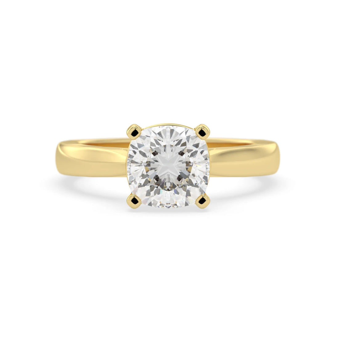 OctaPearl 2 ct Cushion Cut Lab Grown Diamond Solitaire Engagement Ring